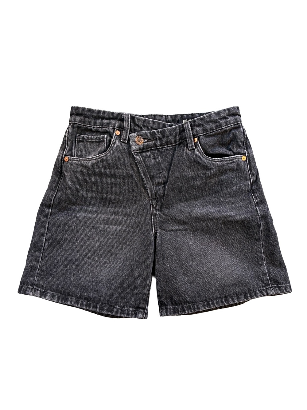Vintage Dark Grey Denim Bermuda Shorts | Size 00
